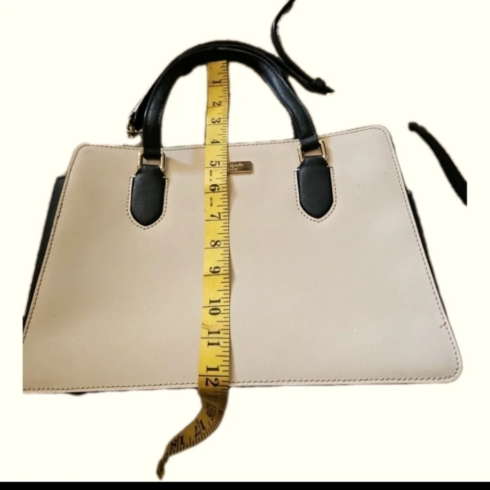 Kate Spade New York Pink Black Laurel Way Reese Stylish Structured Satchel Bag